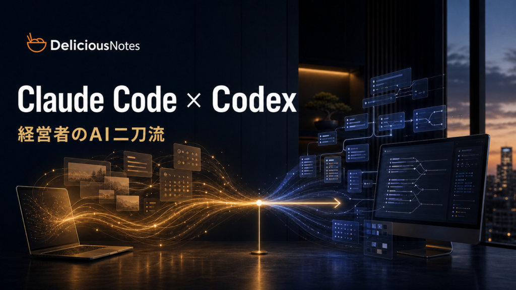 Codexで仕上げたClaude CodeとCodexの経営者向けAI二刀流アイキャッチ画像